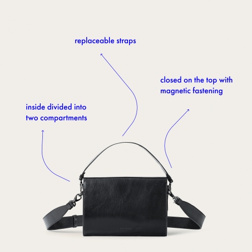 Gala Bag M, glossy black | Balagan Studio