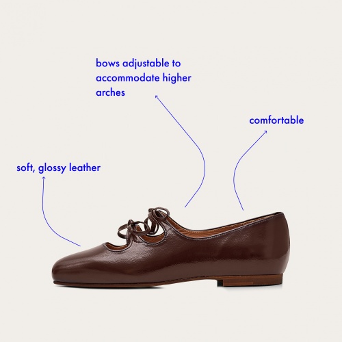 Shirley Ballerina, glossy bordo | Balagan Studio