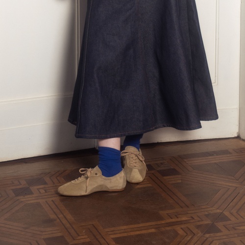 Bowling Flats, wheat velvet