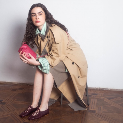 Roma Ballerina, burgundy lizard | Balagan Studio