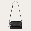 Ashley Bag S, black croco