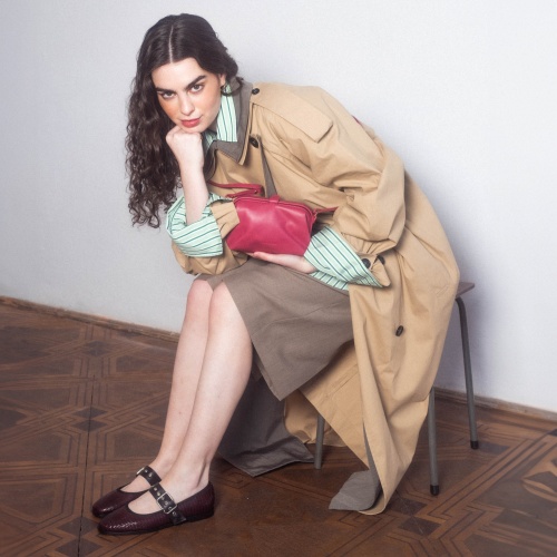 Louisine Ballerina, burgundy lizard | Balagan Studio