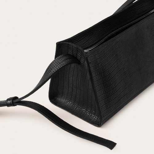 Monique torebka M, czarny wzór jaszczurki | Balagan Studio