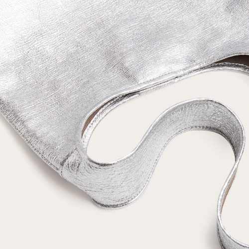 Sak torebka M, srebrny wzór jaszczurki | Balagan Studio