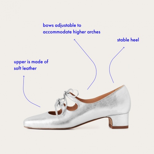 Greta Heels, silver | Balagan Studio