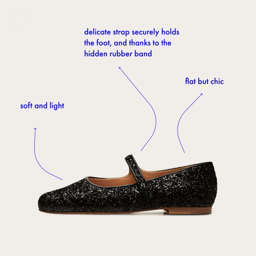 Pass Ballerina, black glitter | Balagan Studio