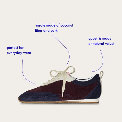 Ritza sneakers, inked velvet | Balagan Studio