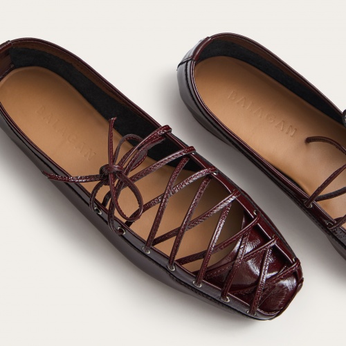 Cleo baleriny, bordowy połysk | Balagan Studio