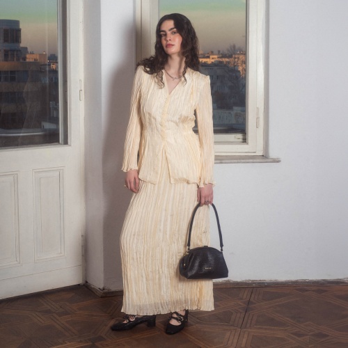 Hug bag torebka M, czarny wzór jaszczurki | Balagan Studio