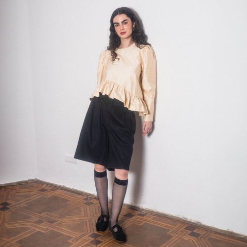 Achla Flats, black velvet | Balagan Studio