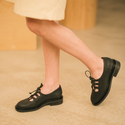 Ruby Flats, black lizard | Balagan Studio