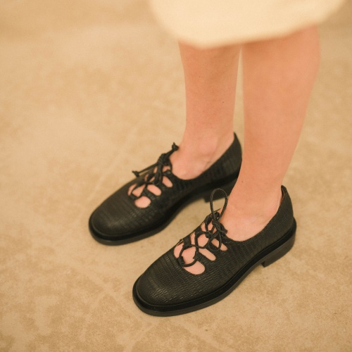 Ruby Flats, black lizard | Balagan Studio