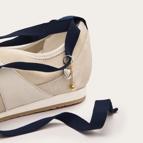 2000s Ballerina sneakersy, jasny welur| Balagan Studio