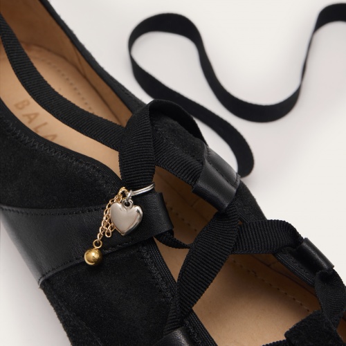 2000s Ballerina Sneakers, black velvet | Balagan Studio