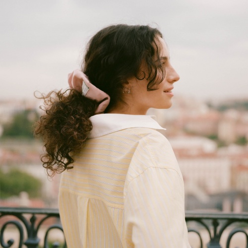 Phoebe gumka do włosów, pudrowy róż | Balagan Studio