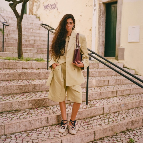 2000s Ballerina sneakersy, jasny welur| Balagan Studio