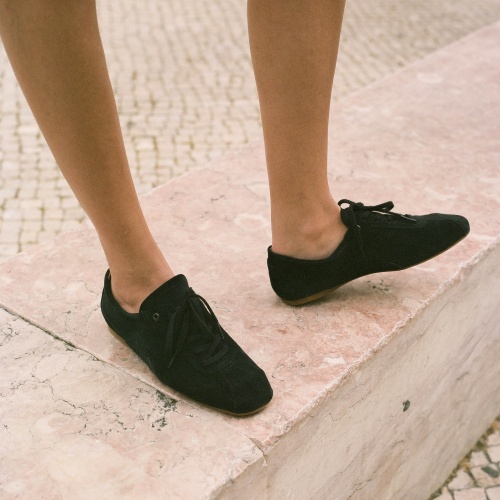 Bowling Flats, black velvet | Balagan Studio