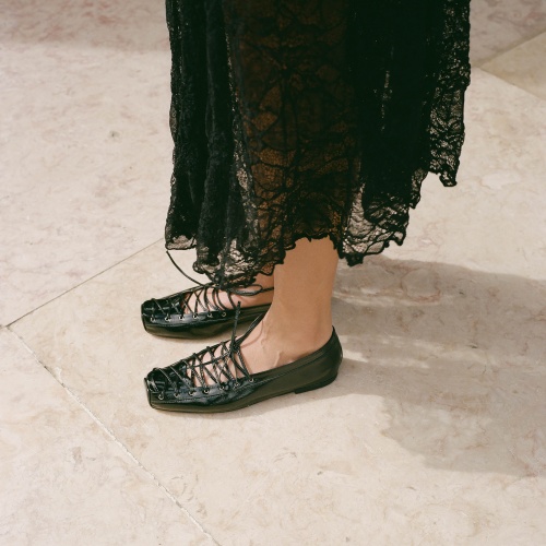 Cleo baleriny, czarny połysk | Balagan Studio