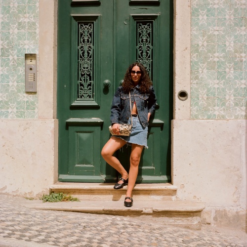 Louisine Baleriny, czarny wzór jaszczurki | Balagan Studio