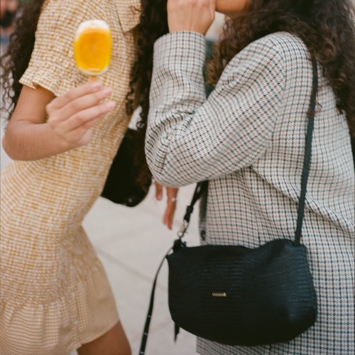 Marianne torebka M, czarny wzór jaszczurki | Balagan Studio
