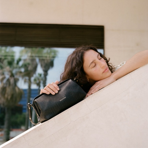 Rofe torebka M, czarny wzór jaszczurki | Balagan Studio