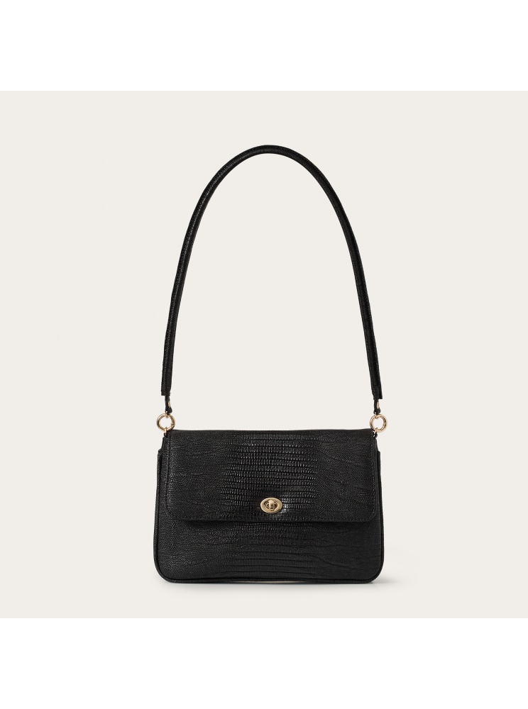 Hali Bag S, black lizard