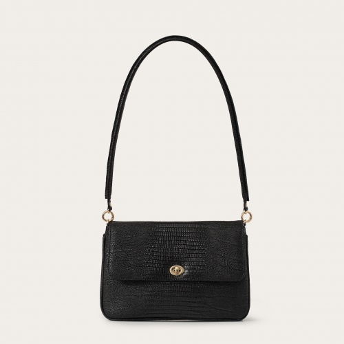 Hali Bag S, black lizard
