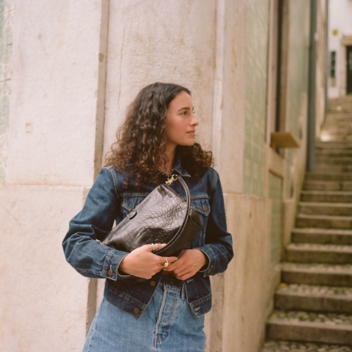 Rofe Bag L, brown croco | Balagan Studio