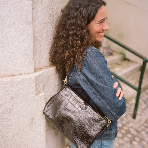 Rofe Bag L, brown croco | Balagan Studio