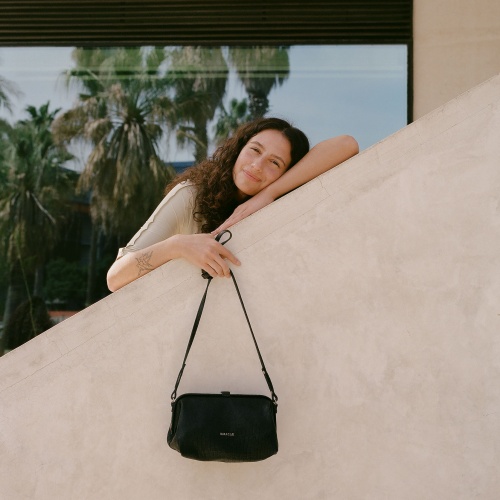 Rofe Bag M, black lizard | Balagan Studio