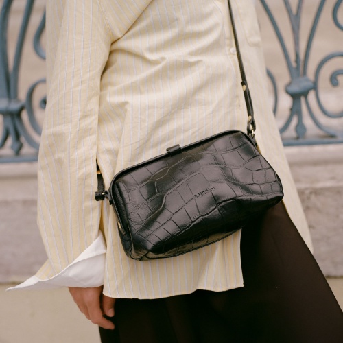 Rofe Bag M, black croco | Balagan Studio