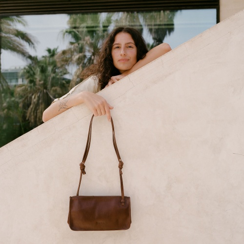 Suzanne torebka M, brąz | Balagan Studio