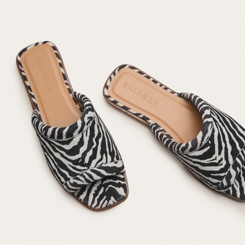 Karit klapki, zebra welur | Balagan Studio