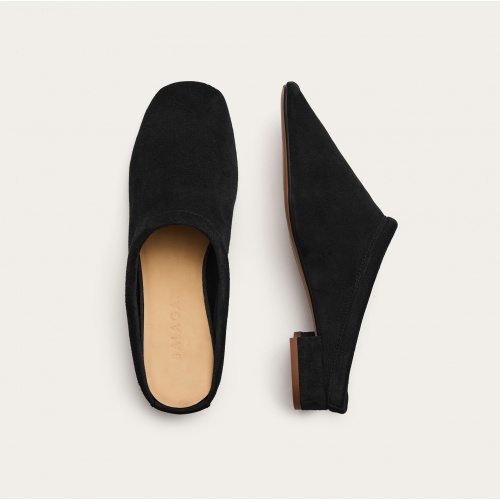 Clementine slides, black velvet | Balagan Studio