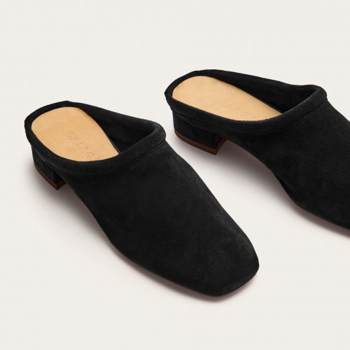 Clementine slides, black velvet | Balagan Studio