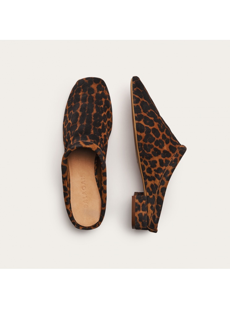 Clementine klapki, cętki welur | Balagan Studio