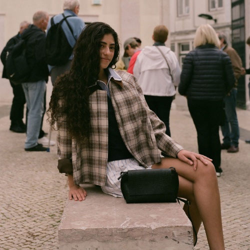 Ashley torebka S, czarny wzór jaszczurki | Balagan Studio