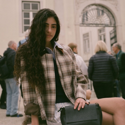 Ashley torebka S, czarny wzór jaszczurki | Balagan Studio