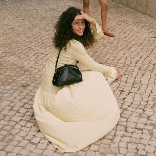 Hug Bag M, black croco | Balagan Studio