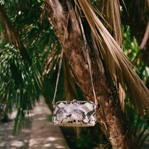 Rofe Bag M, off white python pattern | Balagan Studio