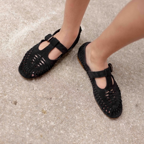 Achla Flats, black velvet | Balagan Studio