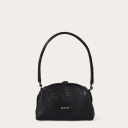 Hug Bag M, black lizard pattern