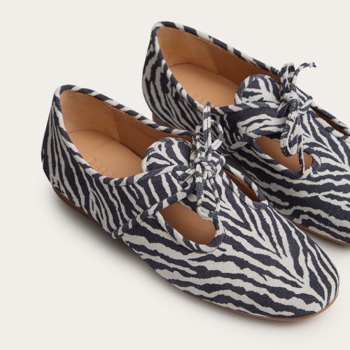 Parpar Flats, zebra velvet | Balagan Studio