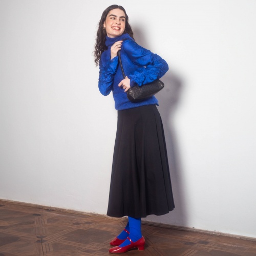 Dora Low Heels, glossy red | Balagan Studio