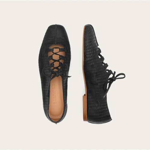 Roma Ballerina, black lizard | Balagan Studio