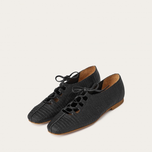 Roma baleriny, czarny wzór jaszczurki | Balagan Studio