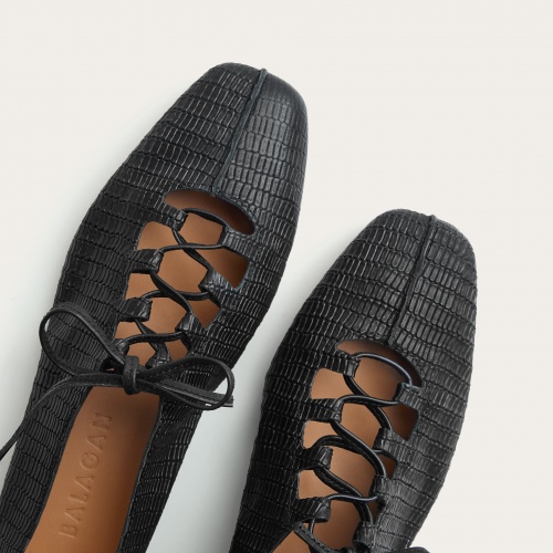 Roma baleriny, czarny wzór jaszczurki | Balagan Studio