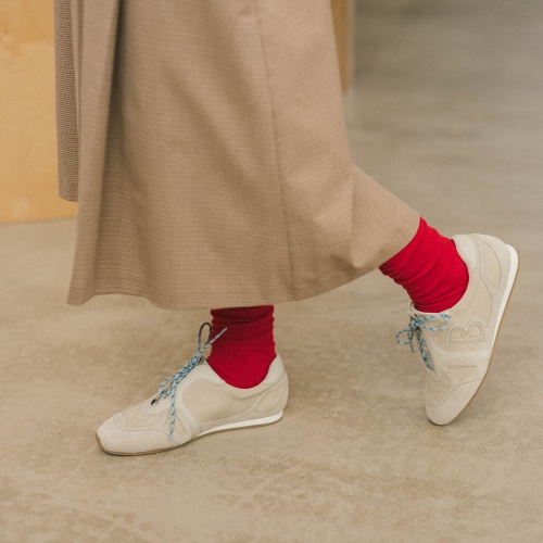 B No.1 sneakersy, jasny nubuk | Balagan Studio