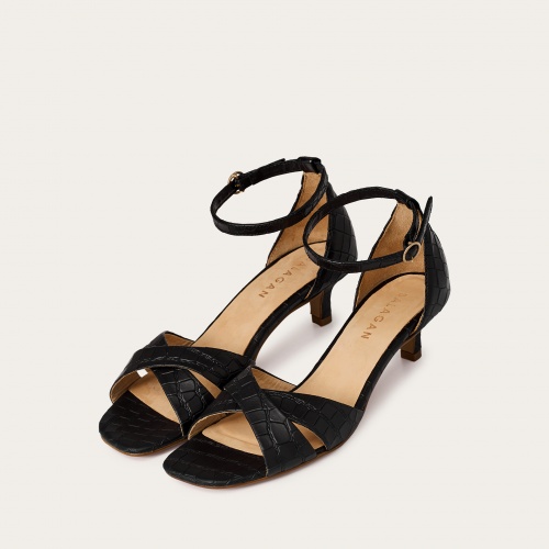 Shosh Sandals, black croco| Balagan Studio