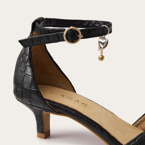 Shosh Sandals, black croco| Balagan Studio